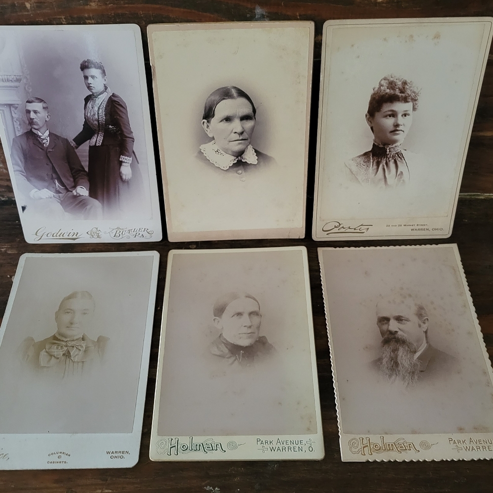 6 6.5 inch Antique Cabinet Cards